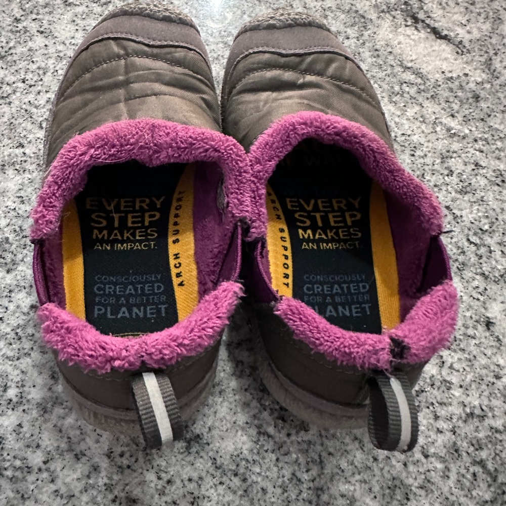 Women's Gray and Purple Slip-On Shoes